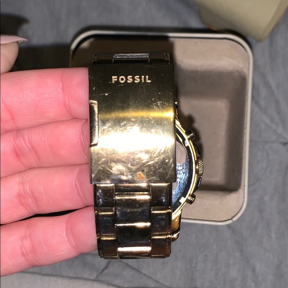 Gold Fossil Watch main image 4